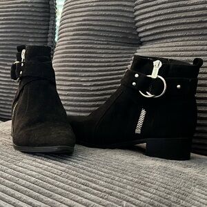 Women’s Black Ankle Boots with Buckle by Nine West